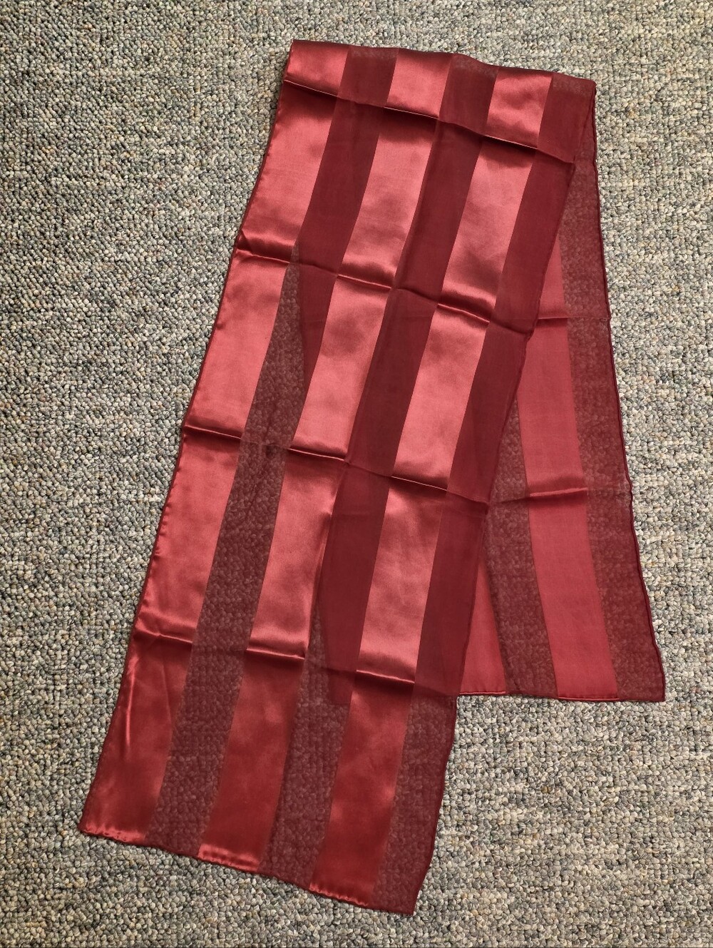 Anthropologie Crimson Oblong Silk Scarf